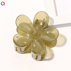 Transparent Jelly Hairpin-Flower Olive Green / Factory direct sales