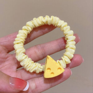 Yellow cheese hair ring