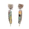 Wholesale Creative Retro Two-color Colored Glass Earrings