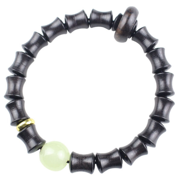 Wholesale Luminous Beads Ebony Wood Bracelet