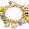 Wholesale Starfish Lemon Yellow Fruit Alloy Bracelet