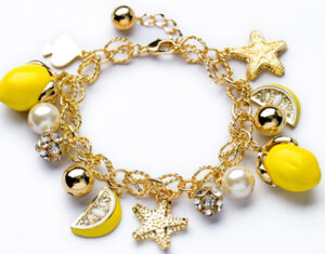 O1CN01rPtBmw22bFmuF4y4a__2211214057138-0-cib Wholesale Starfish Lemon Yellow Fruit Alloy Bracelet
