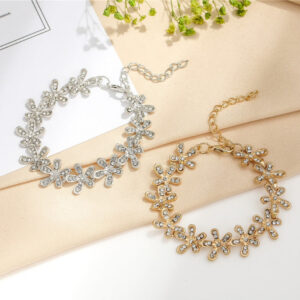 Wholesale Full Diamond Snow Alloy Bracelet