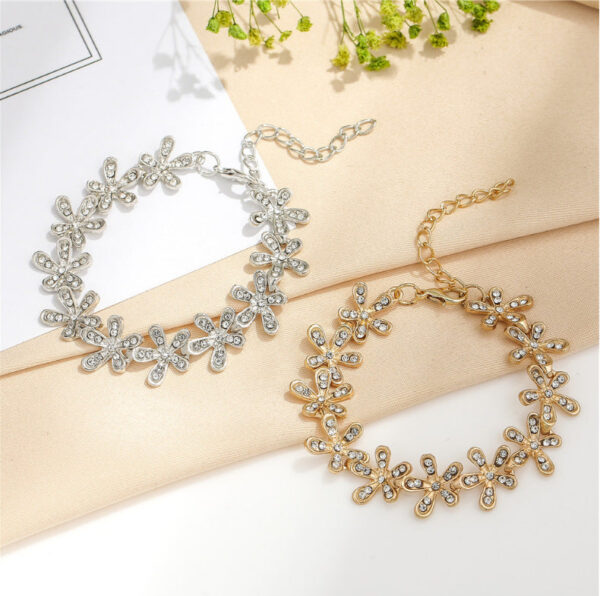 Wholesale Full Diamond Snow Alloy Bracelet