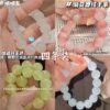 Wholesale Ice White Jade Gradient Pink Glass Bracelet