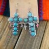 O1CN01rQF06b1qyMbaqDWz4_2206372095564-0-cib Wholesale Bohemian Cross Vintage Turquoise Alloy Earrings