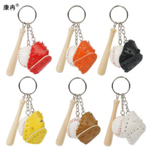 Wholesale [Kang Ran] Mini Cross-border Explosions Baseball Keychain Bag Pendant Softball Gloves Softball Baseball Pendant