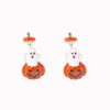 Wholesale Halloween Oil Drip Cute Cartoon Ghost Pumpkin Earrings
