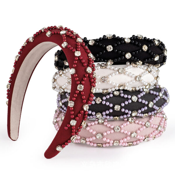 O1CN01rRnFYG22z4cYdrjSM_2216869327190-0-cib Wholesale Diamond and Pearl Baroque Sponge High Skull Headband