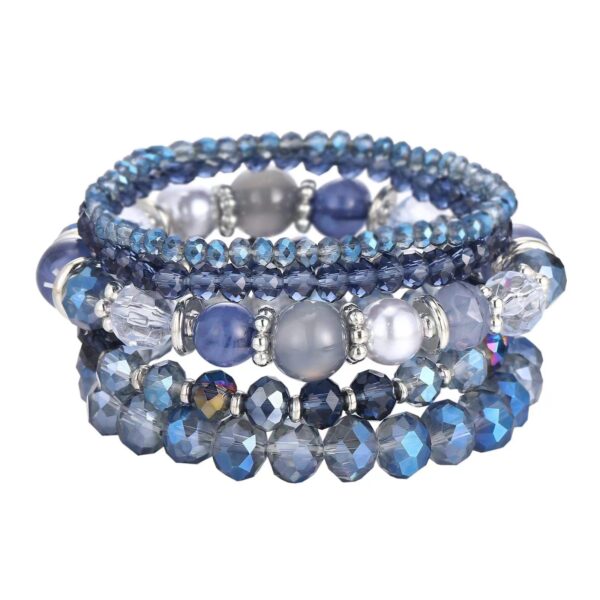 O1CN01rSyszr1xKFE9deN4F_2209188786424-0-cib Wholesale Bohemian Colorful Crystal Multi-layered Beaded Elastic Bracelet