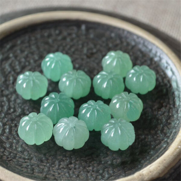 Wholesale 10MM Pumpkin Emerald Beads