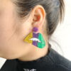 Wholesale Mardi Gras Clown Acrylic Earrings