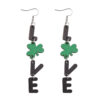 O1CN01rWtsp31ZzPxYToqUF_2214986983265-0-cib Wholesale Jewelry St. Patrick's Day Lucky Clover Wood Earrings