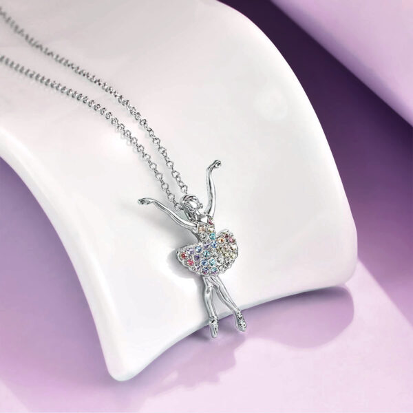 Wholesale Ballerina Girl Pendant Alloy Necklace