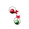 Wholesale Silver Needle Christmas Glitter Ball Earrings