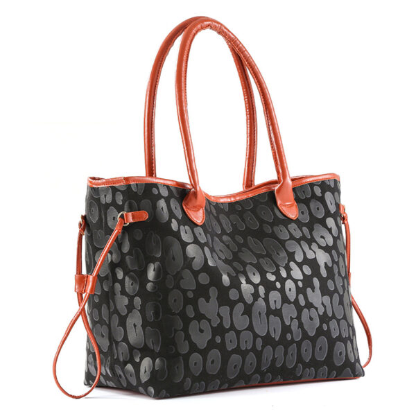 Wholesale PU Leopard Handle Shoulder Strap Luggage Bag