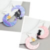 O1CN01rXyqCD27Sccsr6qyw_3843297796-0-cib Wholesale Asymmetric Acrylic Moon Cat Creative Exaggerated Earrings