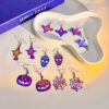 Wholesale Halloween Colorful Gradient Plating Color Matching Stainless Steel Earrings