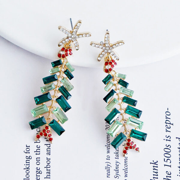 O1CN01raNxt61K1DjxDVTsc__2863701103-0-cib Wholesale Christmas Alloy Diamond Christmas Tree Earrings