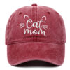 O1CN01rat46j1IIxp6BdimC_4254640871-0-cib Wholesale of New CAT MOM Embroidered Vintage Washed Cotton Baseball Caps