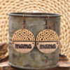 O1CN01rcbyCC1ftMVkLP0od_3172764064-0-cib Wholesale Vintage Style MAMA Round Wood Chip Leather Earrings