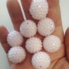 Wholesale 20MM Light Pink Diamond Beads