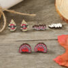 Wholesale Valentine's Day Printed Wooden Earrings