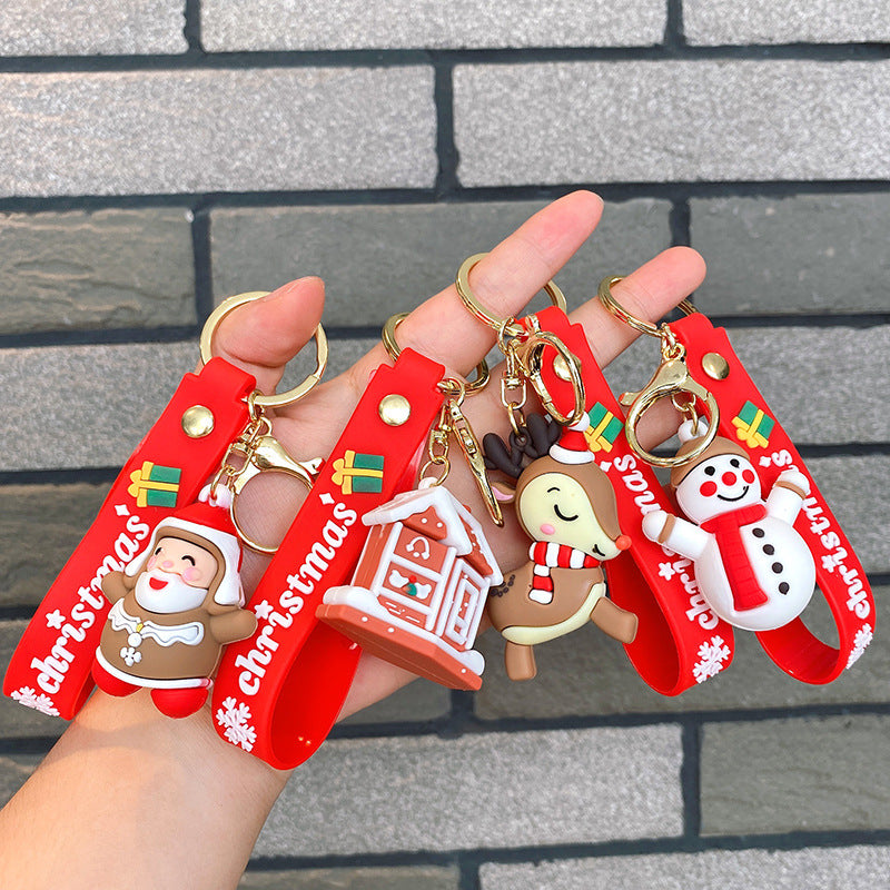 Wholesale Christmas Elk Snowman Keychain