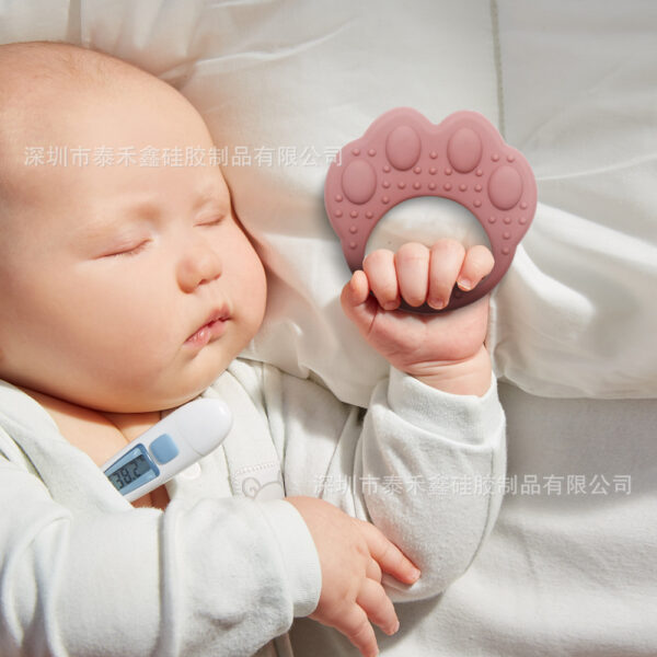 O1CN01reQ4Q61aO9RHVxviu_2206769253319-0-cib Wholesale Baby Food Grade Boilable Bear Paw Silicone Teether