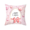 wholesale Peach Skin Colorful Bunny Egg Print Easter Throw Pillowcase