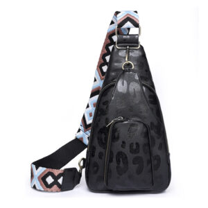 Black Flower leopard print