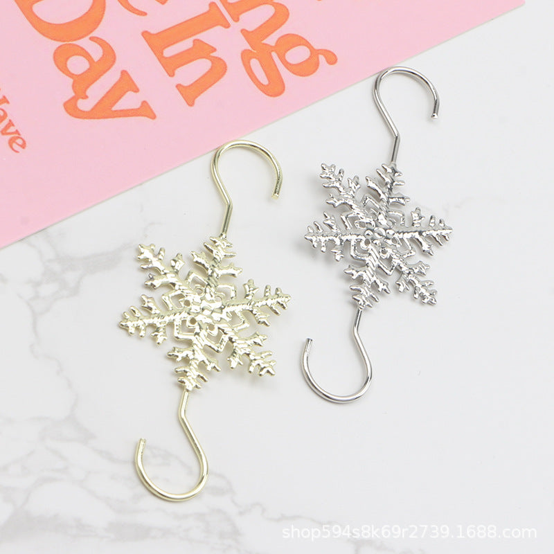 Wholesale Stainless Steel Christmas Tree Snowflake Flakes Holiday Decorations S Hooks
