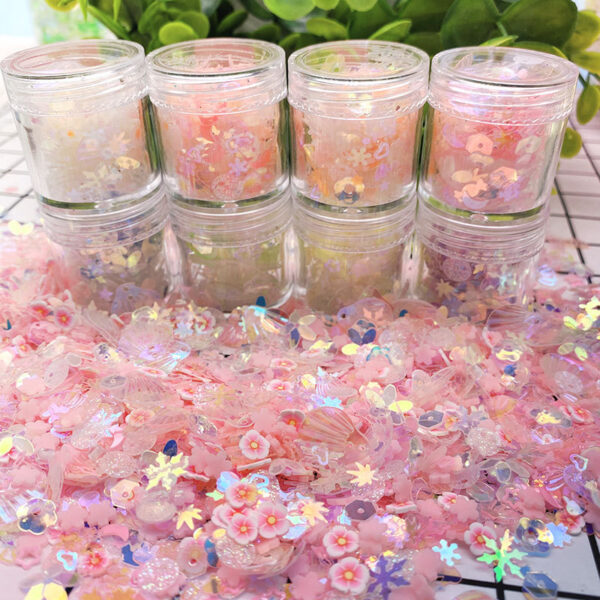 Wholesale Night Light Handmade DIY Five Star Love Moon Blue Mermaid Hime Shell Snowflake Soft Pottery Multiple Sequins