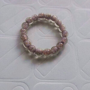 10MM purple glass bracelet 18 PCs/strip