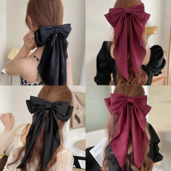 Wholesale Large Bow Silk Hair Clips