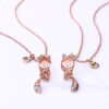 Wholesale Cartoon Children's Magnet Stone Alloy Fox Necklace Set