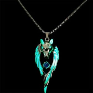 M525 Wolf King necklace [Green]]