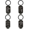 Wholesale Black Engraved Metal Keychains