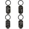 Wholesale Black Engraved Metal Keychains
