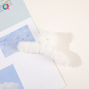 Plush solid color gripper-white / Qiyue factory direct sales