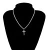 Wholesale Full Diamond Cross Alloy Necklaces