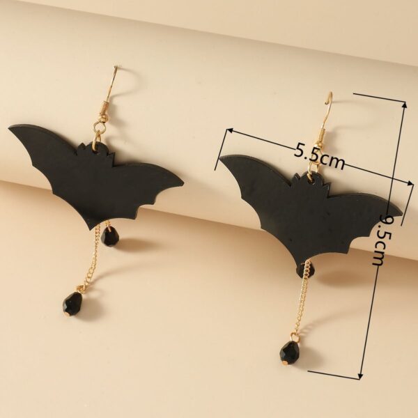 Wholesale Halloween Bats Black Diy Acrylic Earrings