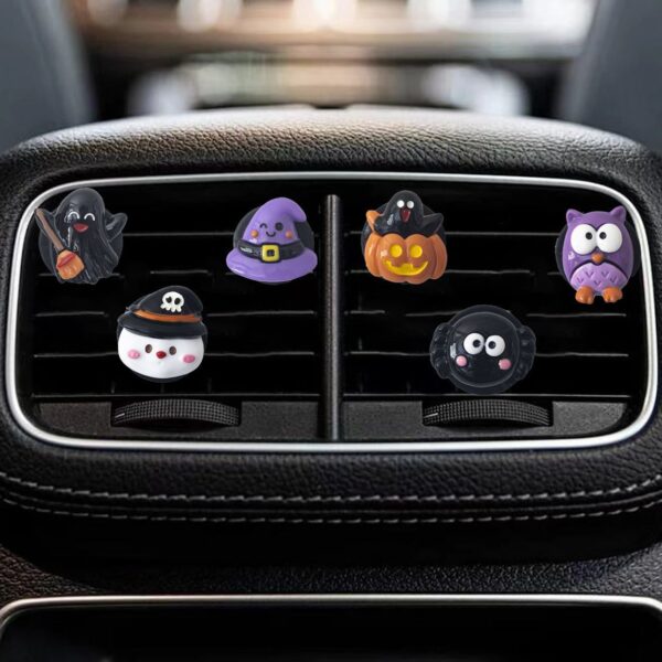 Wholesale Halloween Cute Ghost Aroma Clip Resin Car Accessories