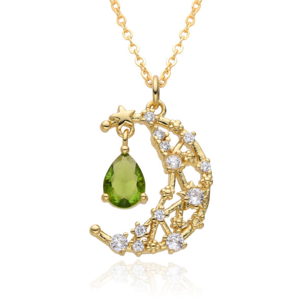 O1CN01robwSo25dxAxJh2fU_2212612967550-0-cib Wholesale Moon Micropaved Zirconia Necklace