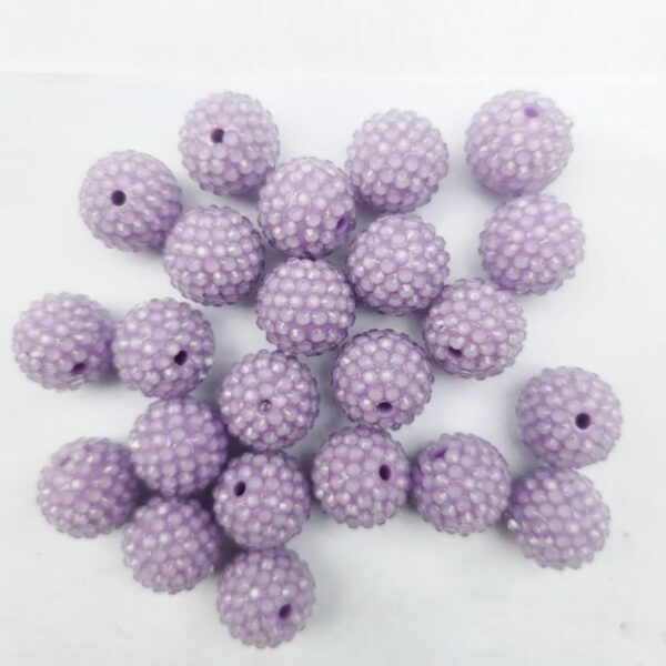 O1CN01rqoAyD1QErItzaEj3_2201245431945-0-cib Wholesale 20MM Resin Light Purple Transparent Diamond Ball Beads