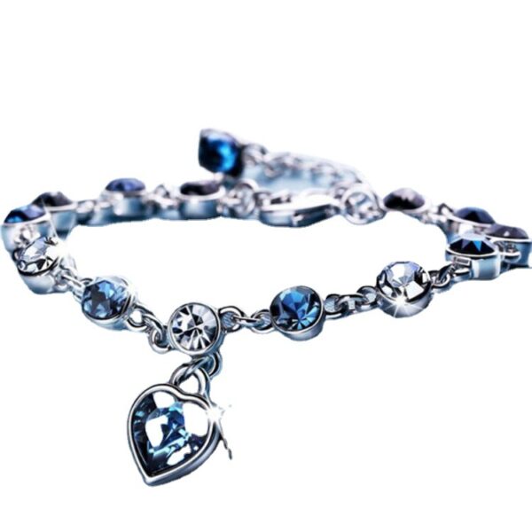 Wholesale Heart of the Ocean Heart Diamond Metal Bracelet