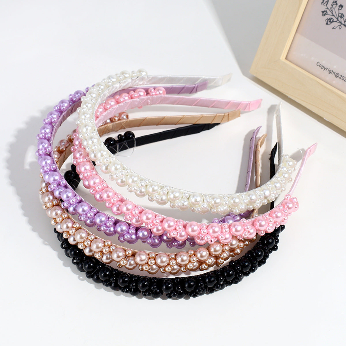 Wholesale Solid Colored Pearl Hair Bands