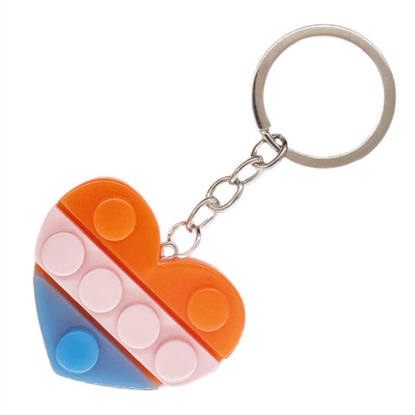 Wholesale Acrylic Candy Color Heart Keychain