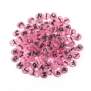 Pink black mixed / (100 pcs/pack) diameter is about 7mm, thickness is about 4mm, hole diameter is about 1.5mm, 100pcs per pack
