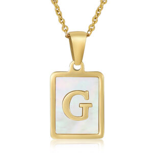 (including chain) white shell G / 18K